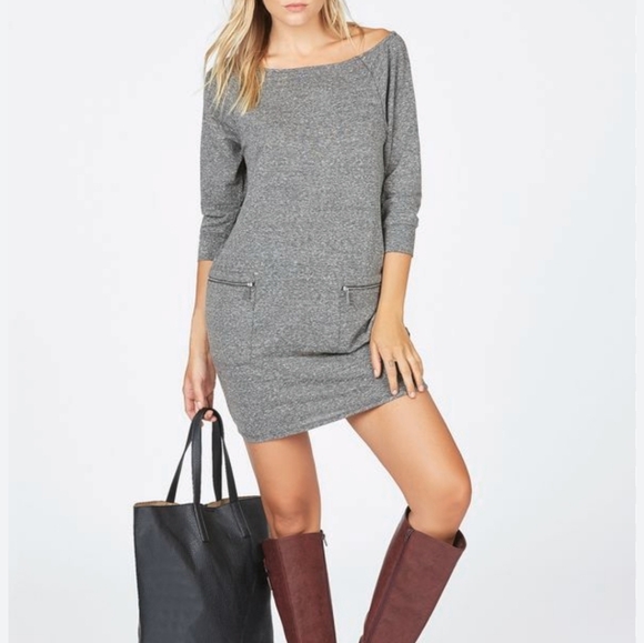 NWT Justfab grey sweater dress. - Picture 1 of 12